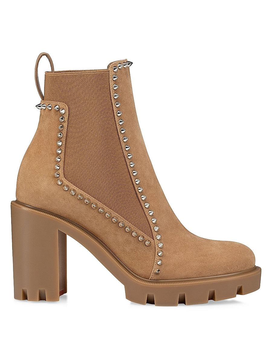 Out Line Spikes Lug 70MM Veau Velours Boots