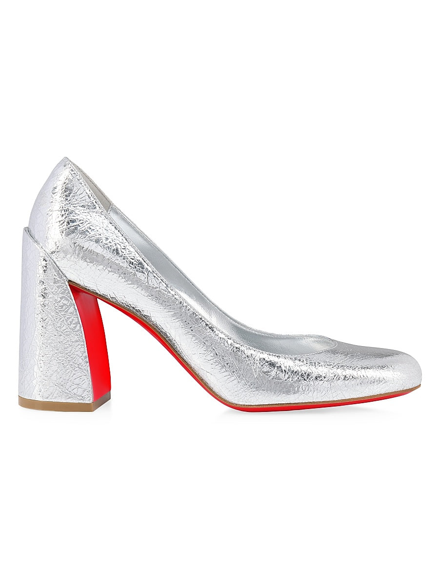 Miss Sab 85MM Laminated Leather Pumps