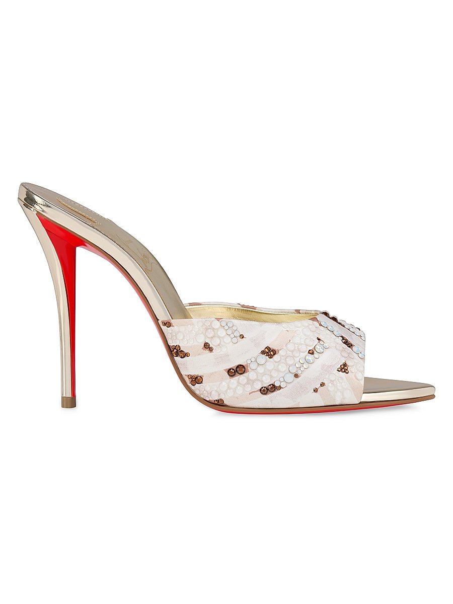 Miss Z 100MM Satin Mule Gaagal Strass Sandals