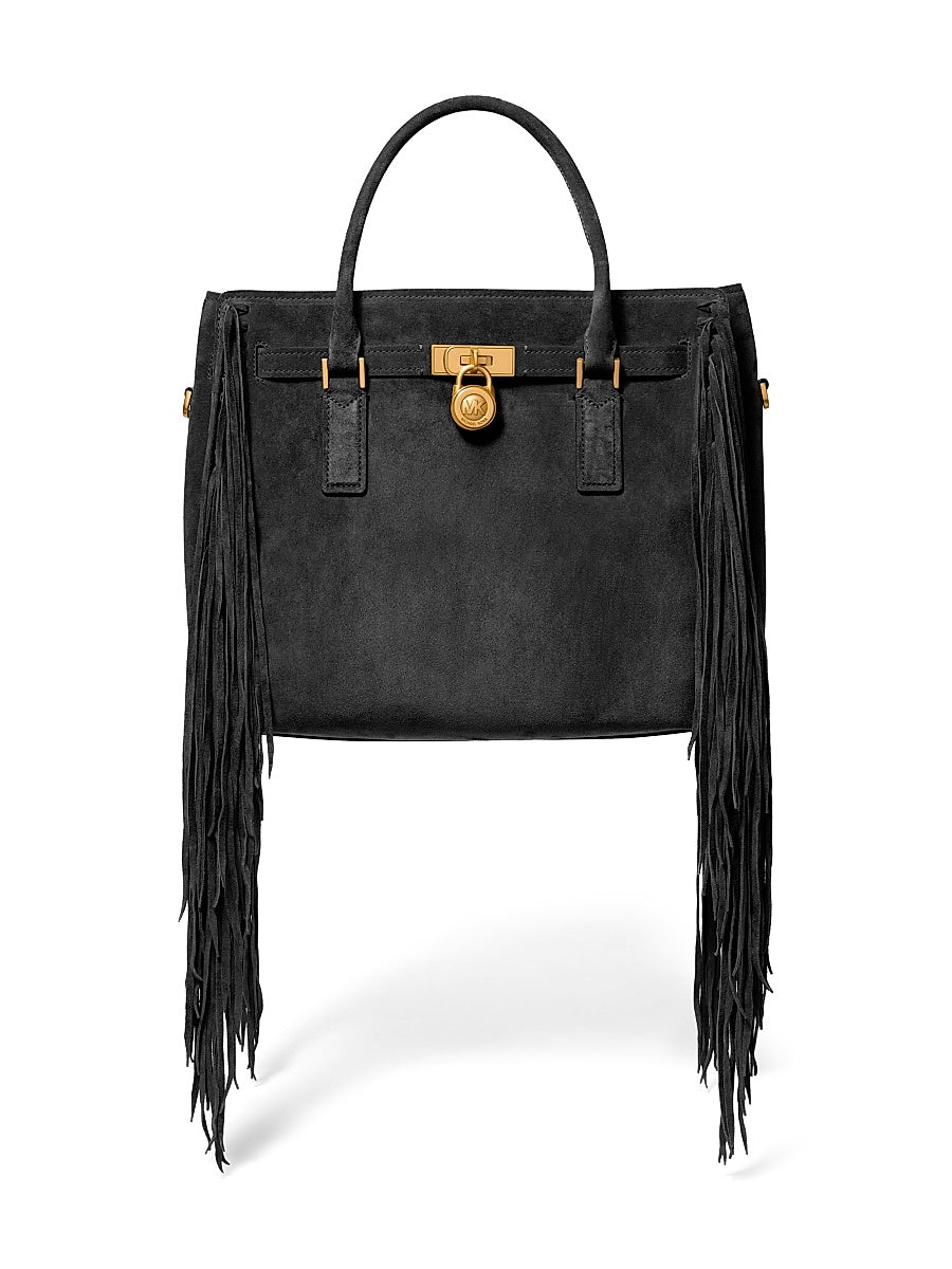 Hamilton Moderne Large Suede Satchel