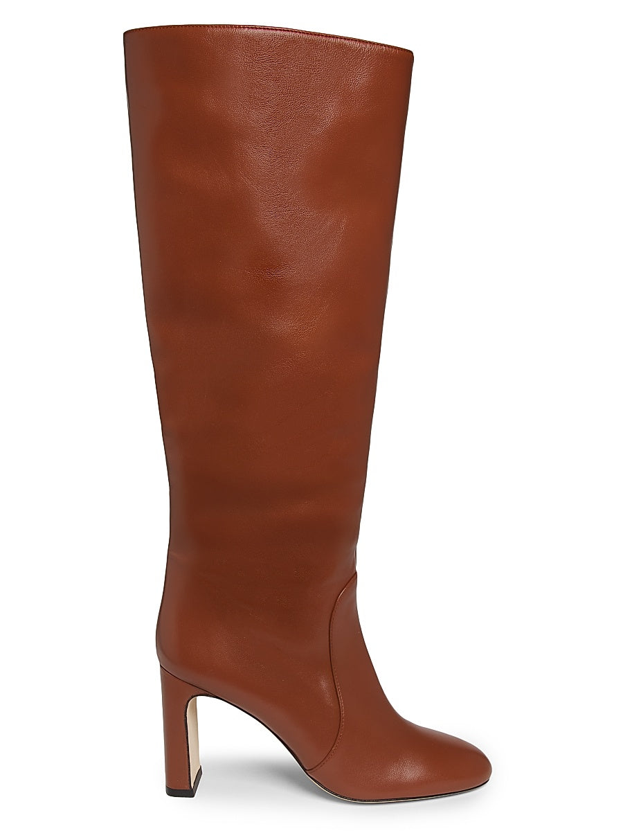 Babette 85MM Leather Knee-High Boots