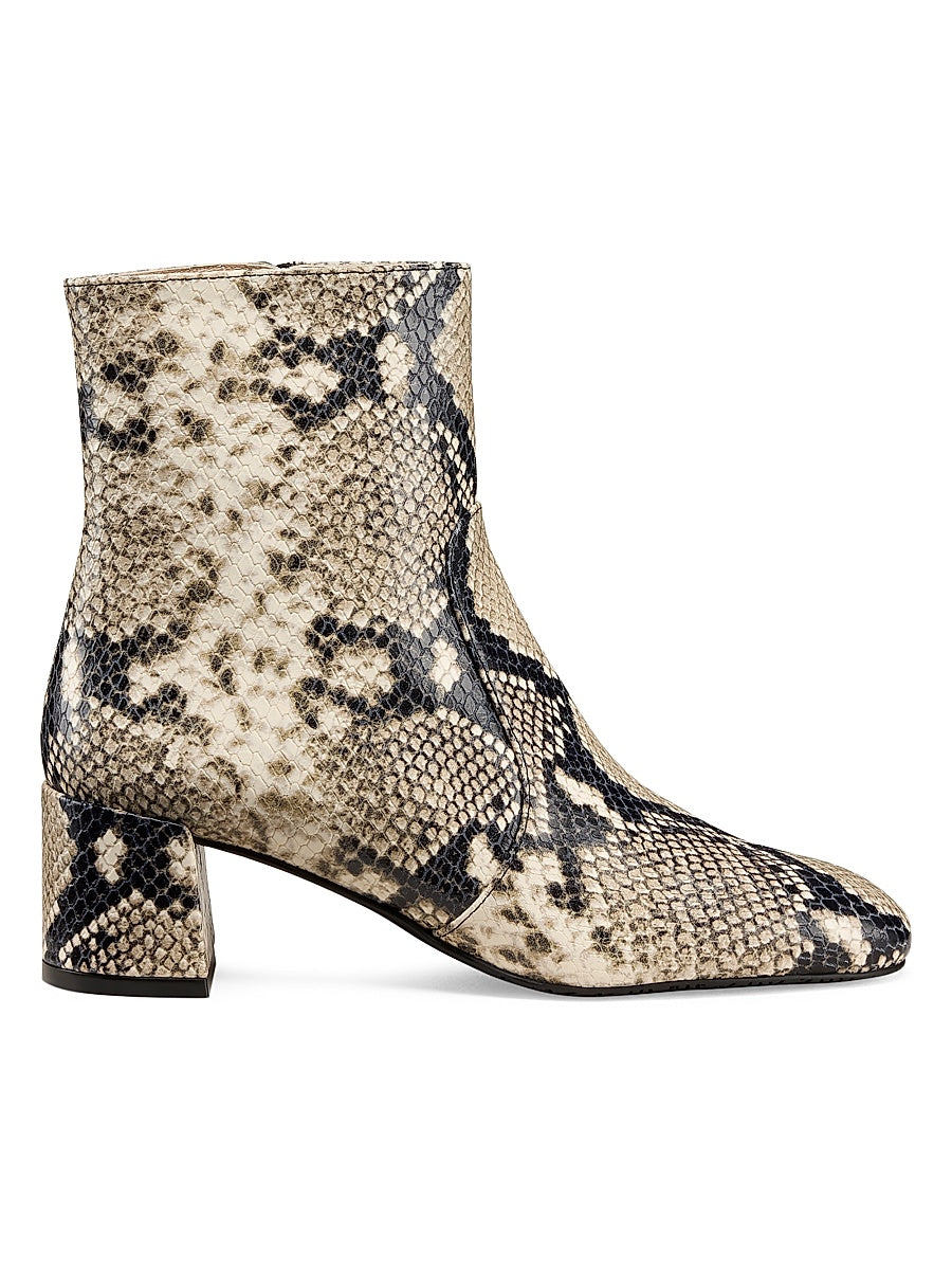 Maeve 50MM Snake-Embossed Leather Boots
