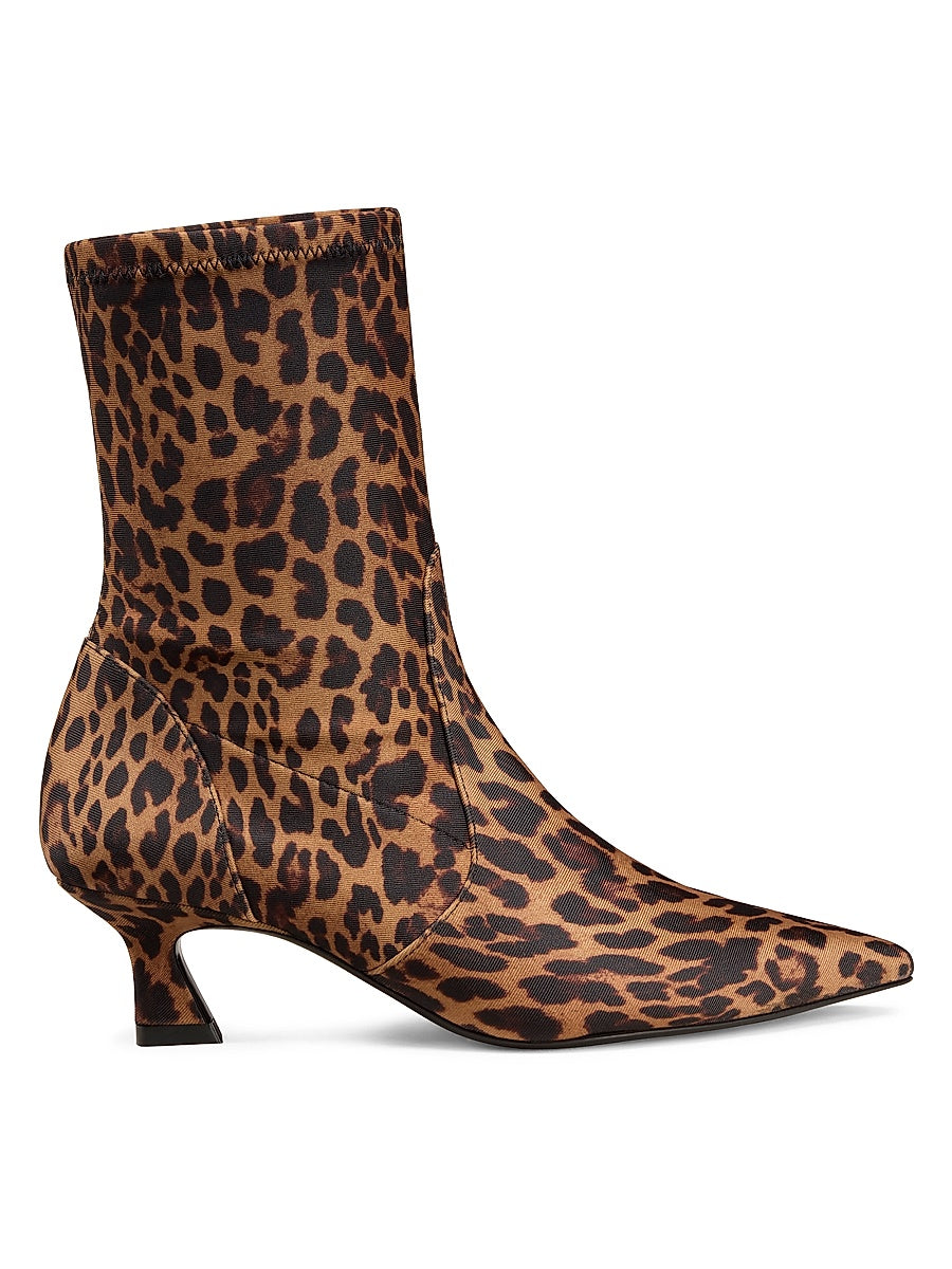 Vinnie 50MM Leopard-Print Boots