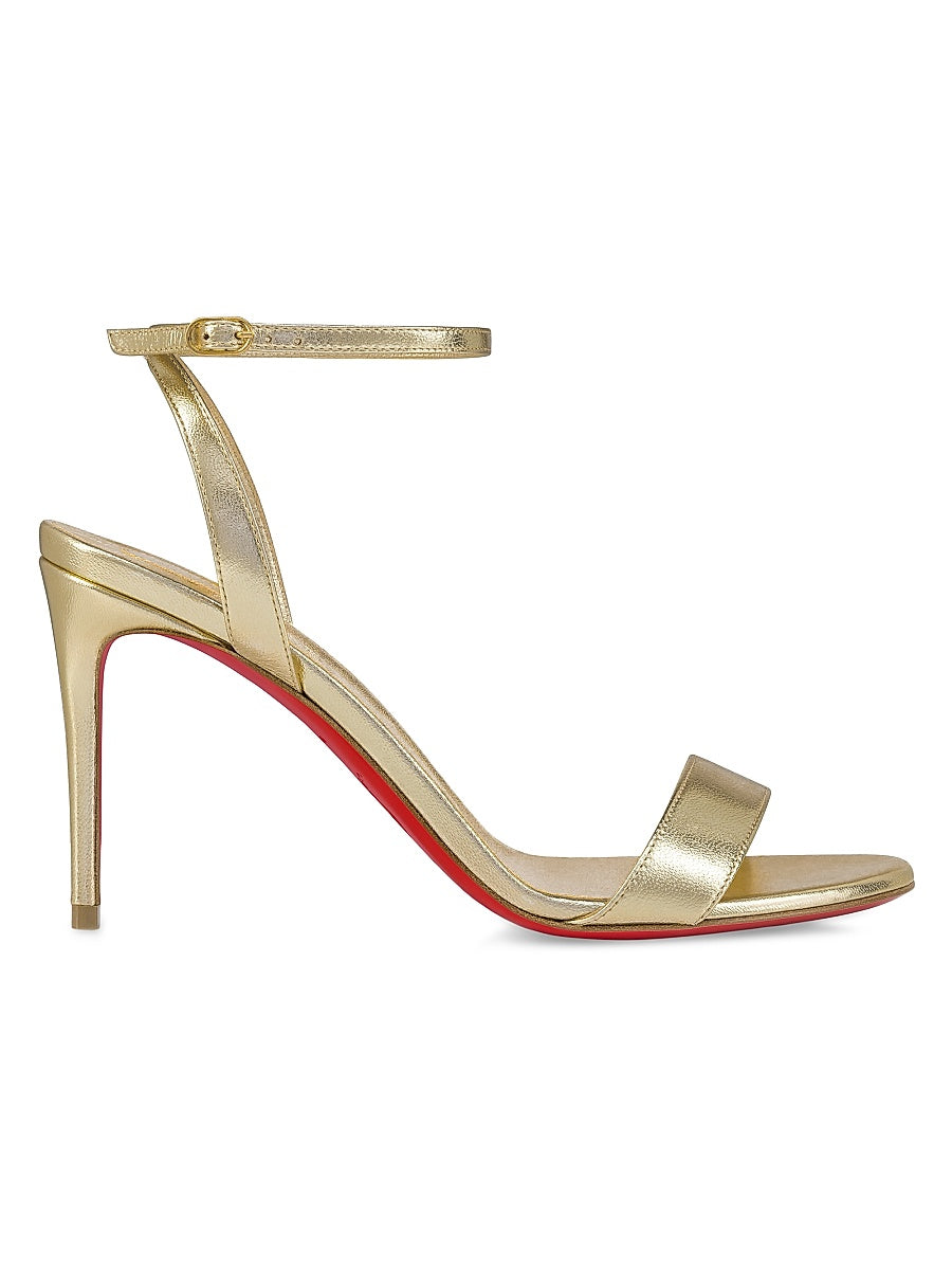 Loubigirl 85MM Metallic Leather Sandals