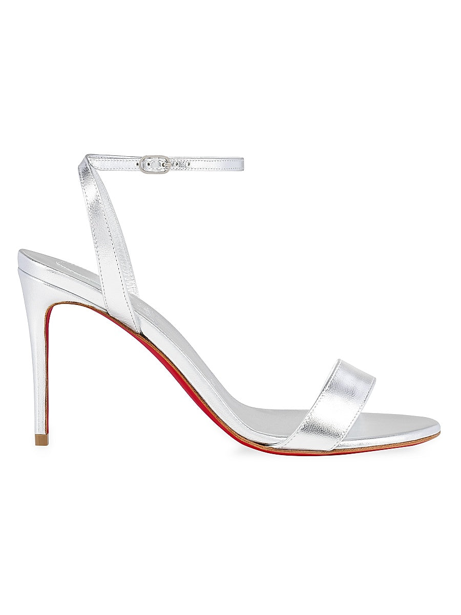 Loubigirl 85MM Metallic Leather Sandals
