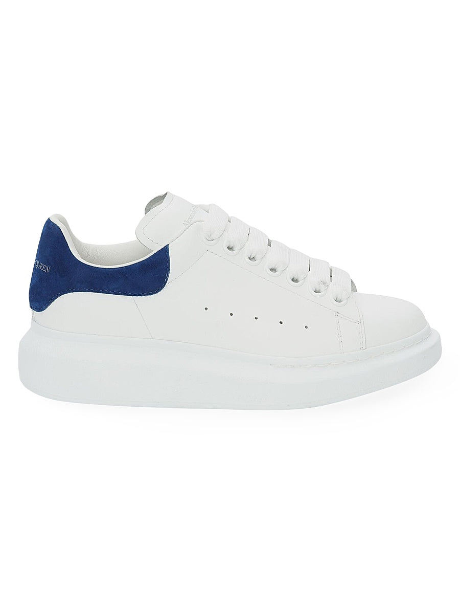 Women's Oversized Embossed Logo Colorblocked Suede Sneakers