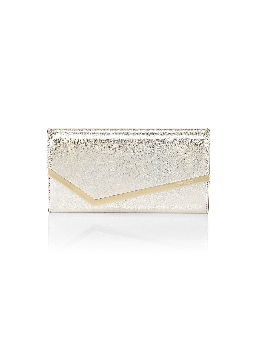 Emmie Glitter Leather Clutch-On-Chain