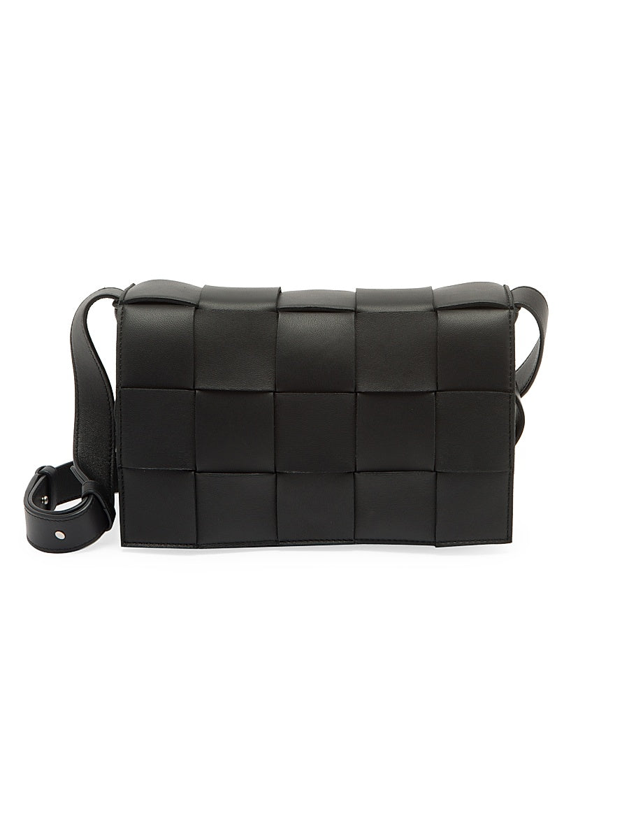 The Cassette Intreccio Leather Crossbody Bag