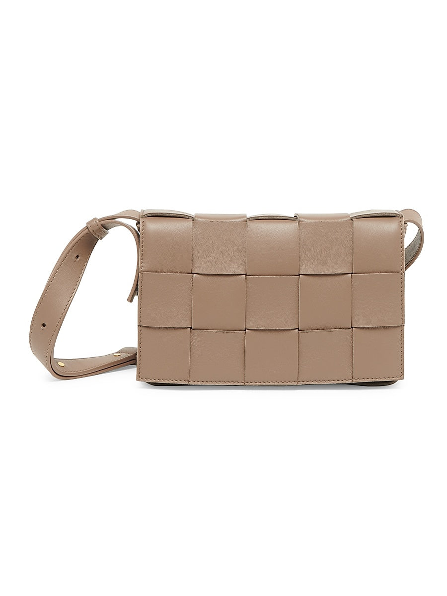 The Cassette Intreccio Leather Crossbody Bag