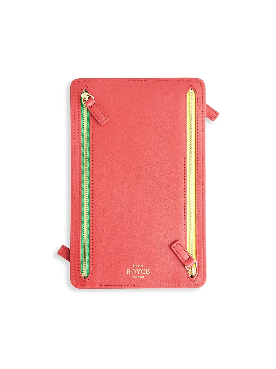 RFID-Blocking 4-Zip Leather Travel Organizer