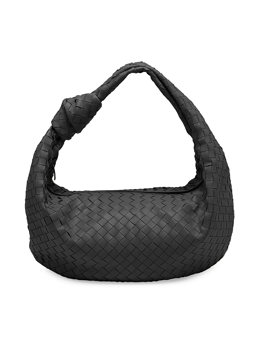 Medium Jodie Leather Hobo Bag
