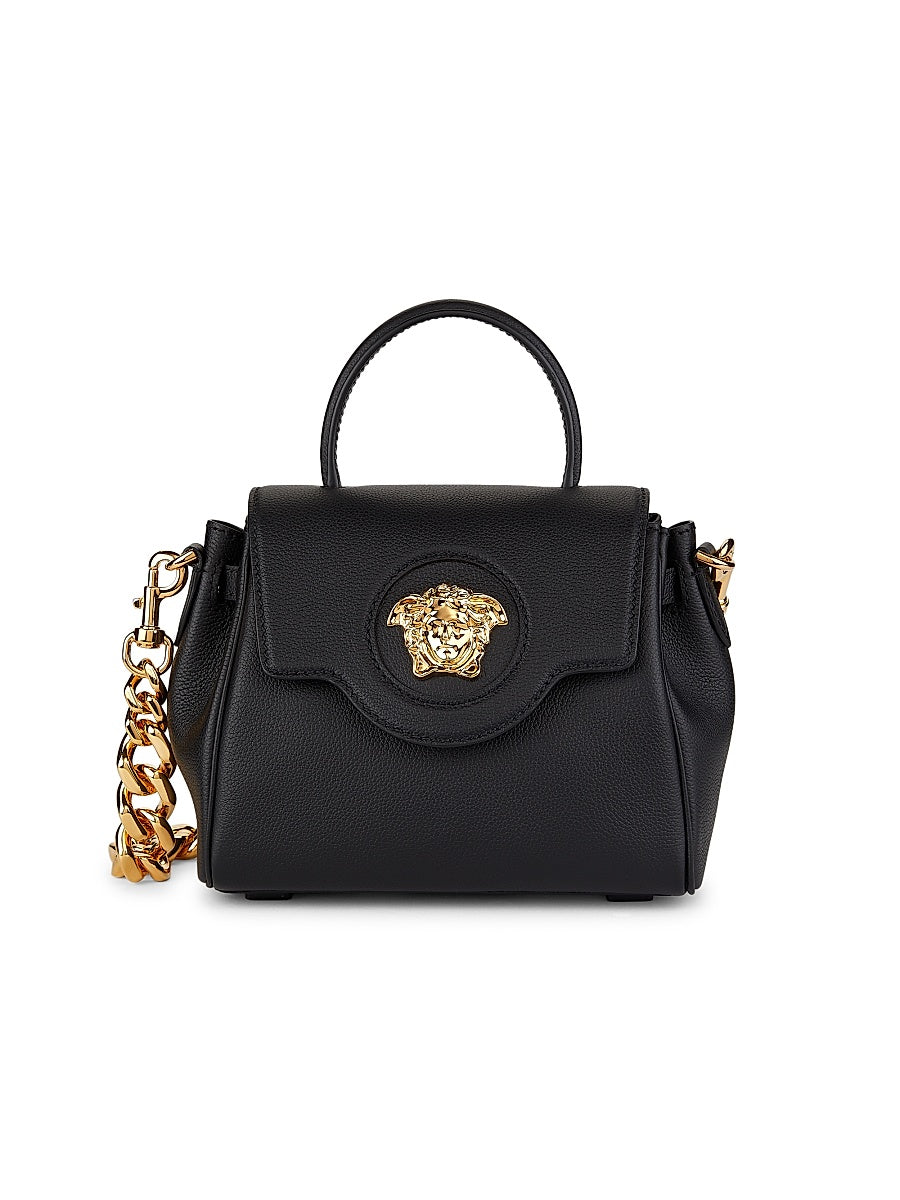 Mini La Medusa Leather Top Handle Bag