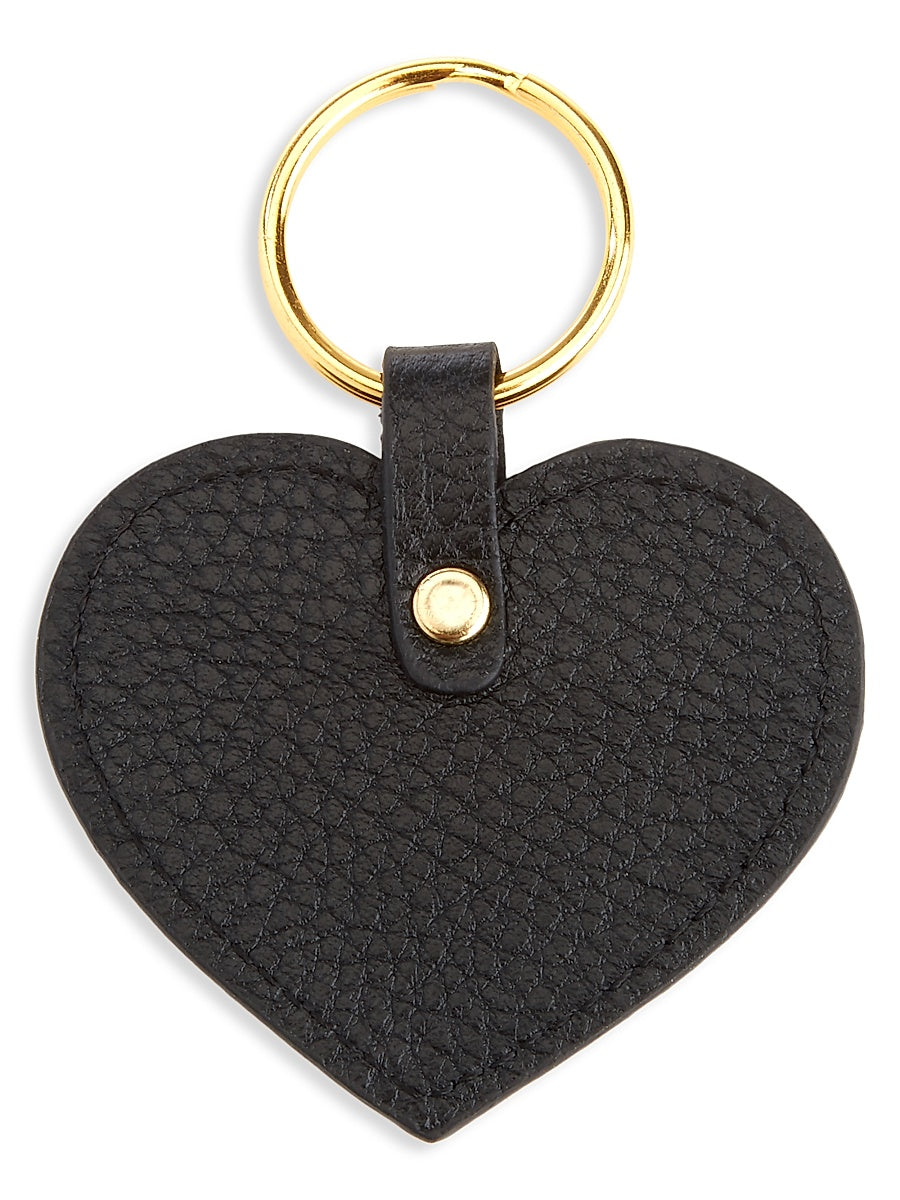 Heart-Shaped Leather Key Chain