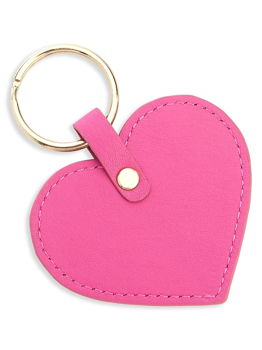 Heart-Shaped Leather Key Chain