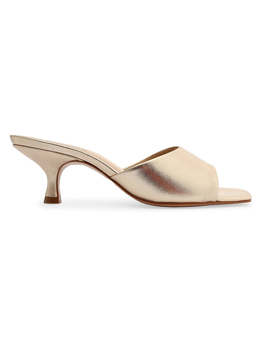 Dethalia Metallic Leather Sandals