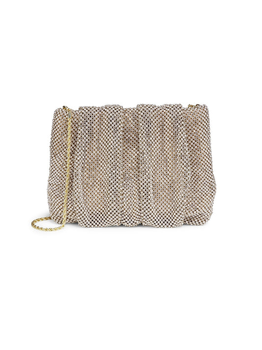 Crystal Gathered Flat Pouch