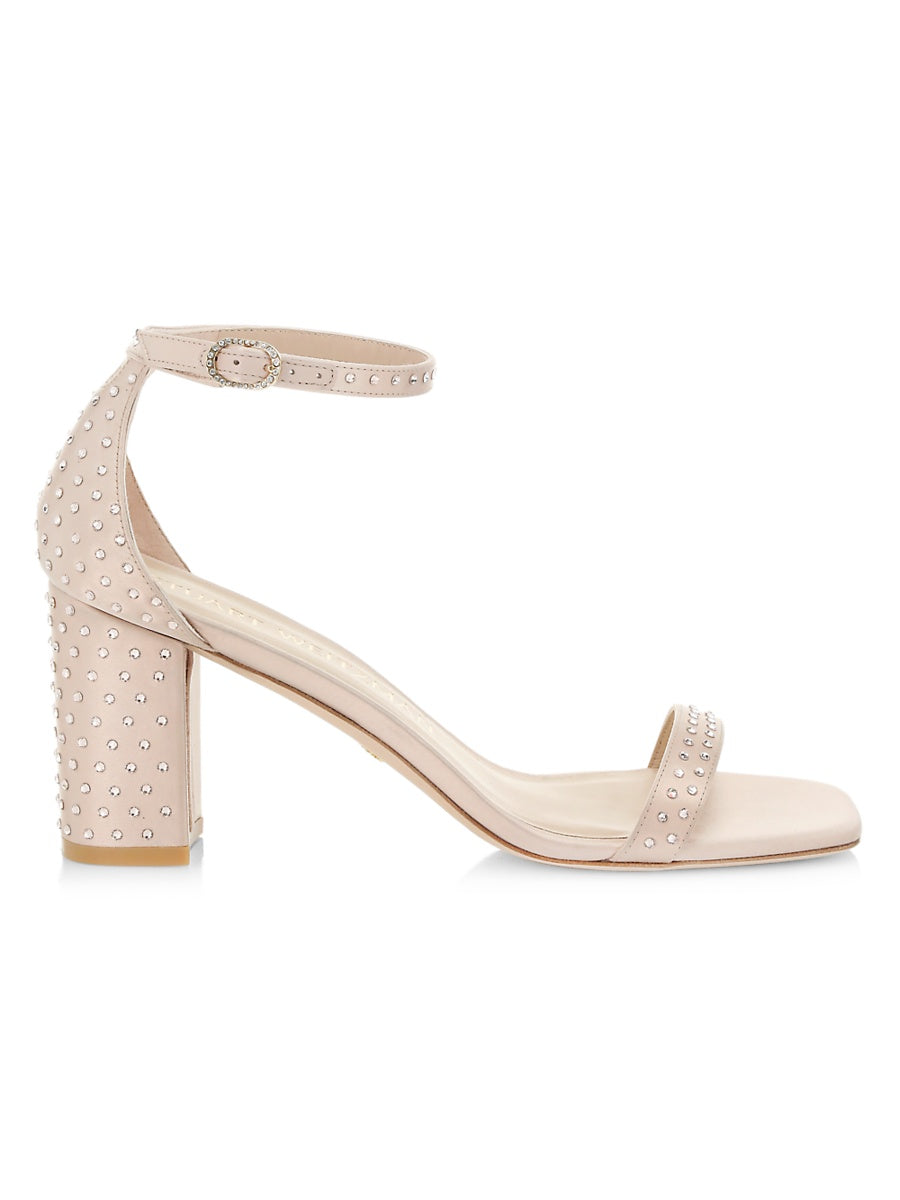 Nearlynude Satin Studded Sandals