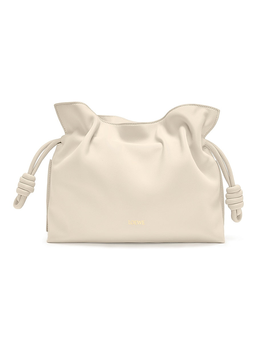 Flamenco Leather Drawstring Clutch