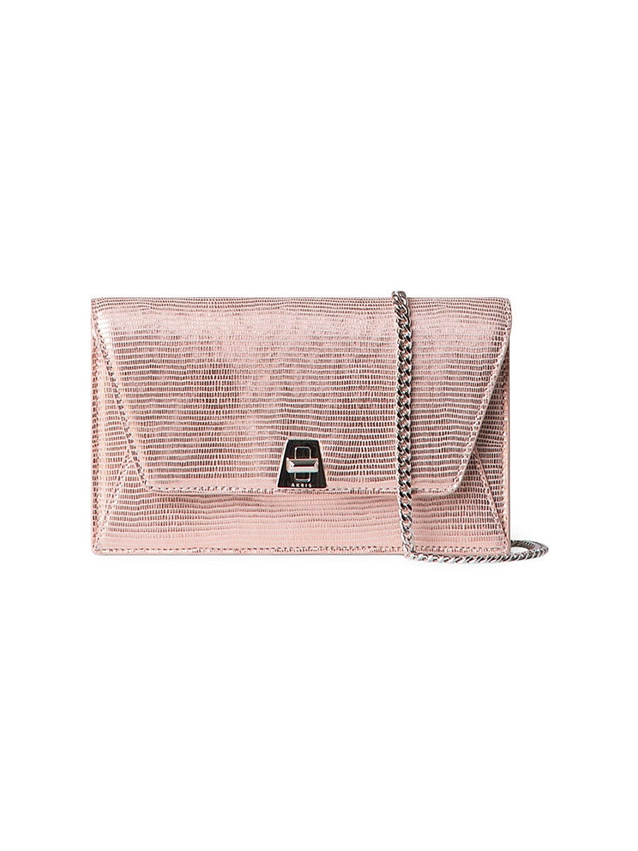 Anouk Embossed Leather Envelope Crossbody Bag