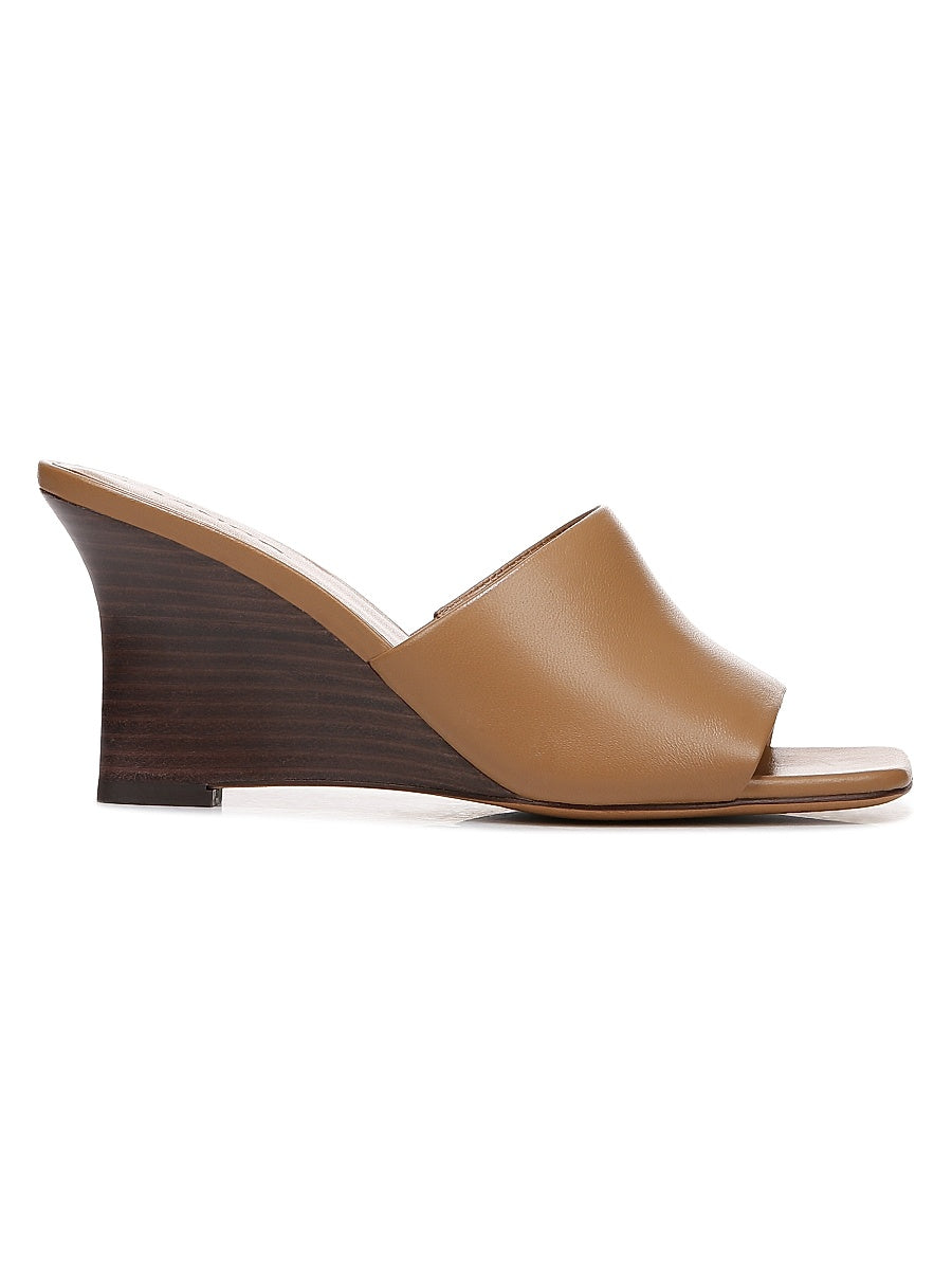 Pia 75MM Leather Wedge Sandals