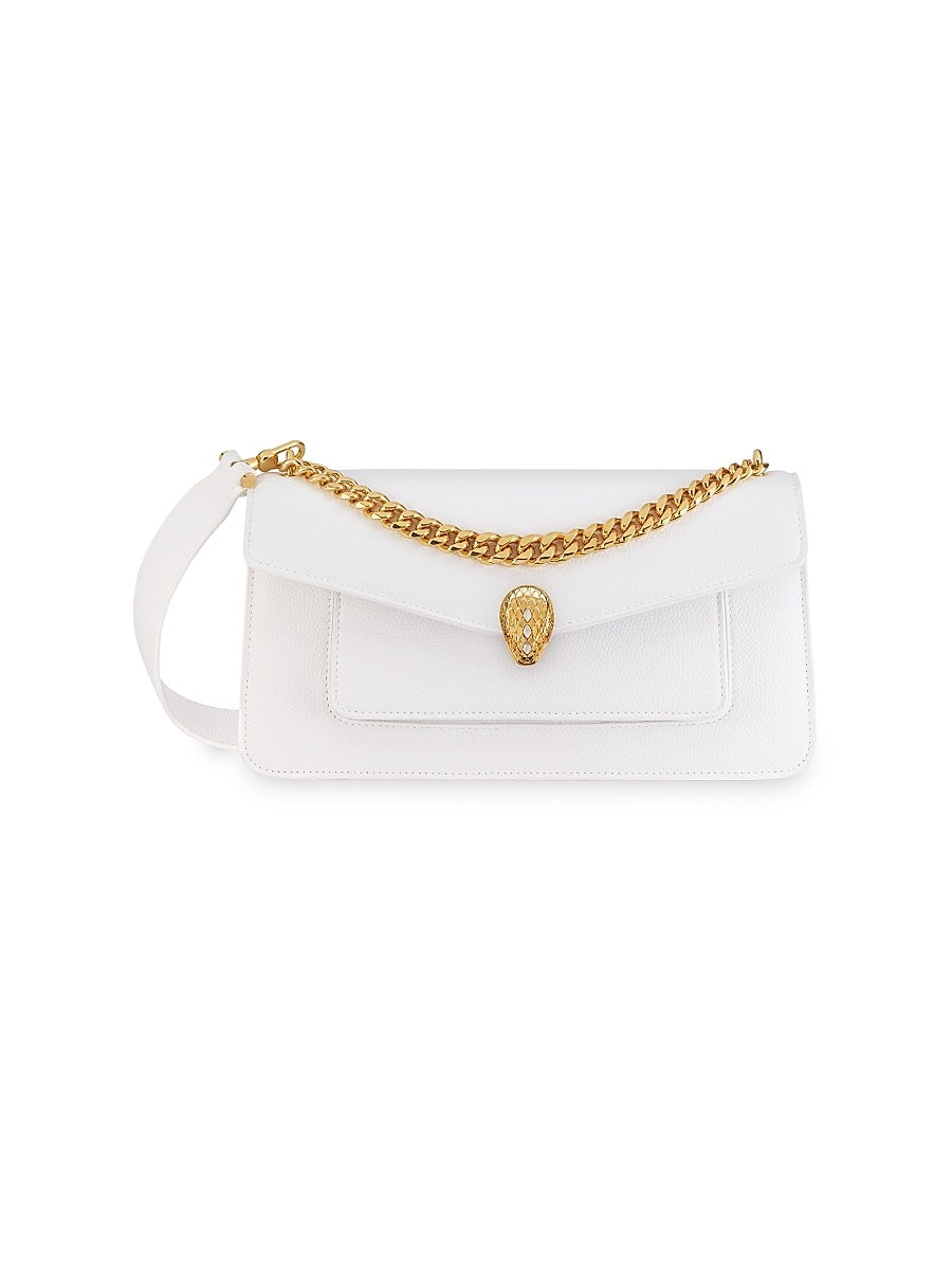 Serpenti E/W Maxi Chain Leather Shoulder Bag