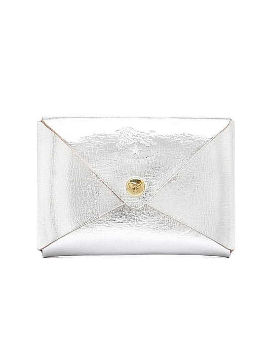 Classic Metallic Leather Envelope Card Case
