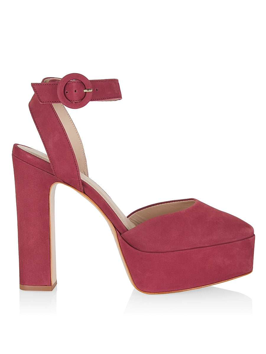 COLLECTION Mary Jane Suede Platform Pumps