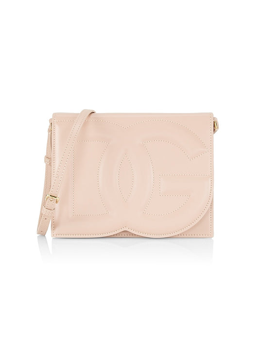 DG Leather Flap Crossbody Bag
