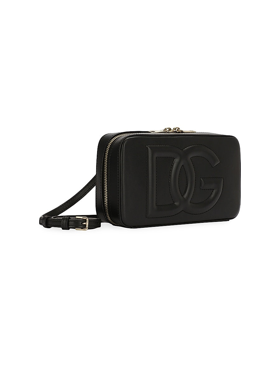 DG Logo Leather Shoulder Bag