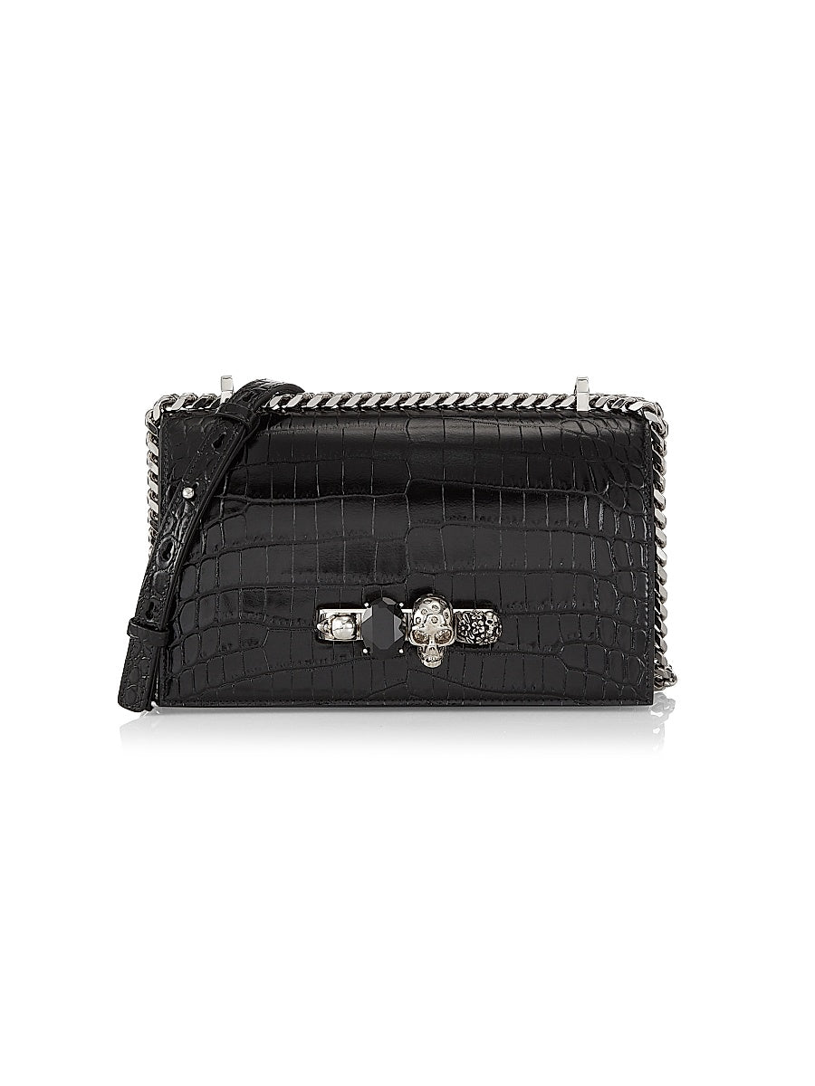 Jewelled Satchel In Leather