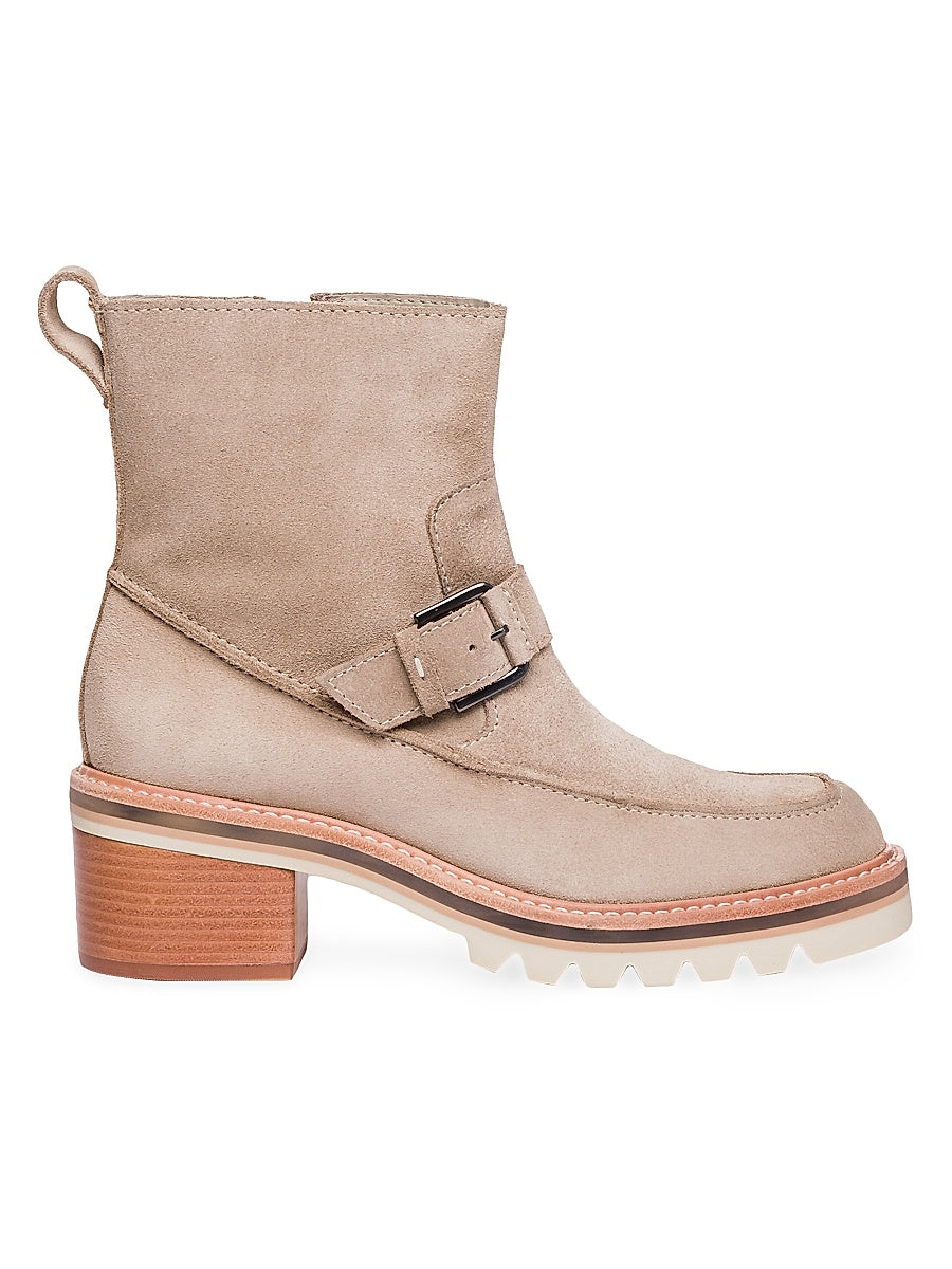 Sonja Suede Buckle Bootie