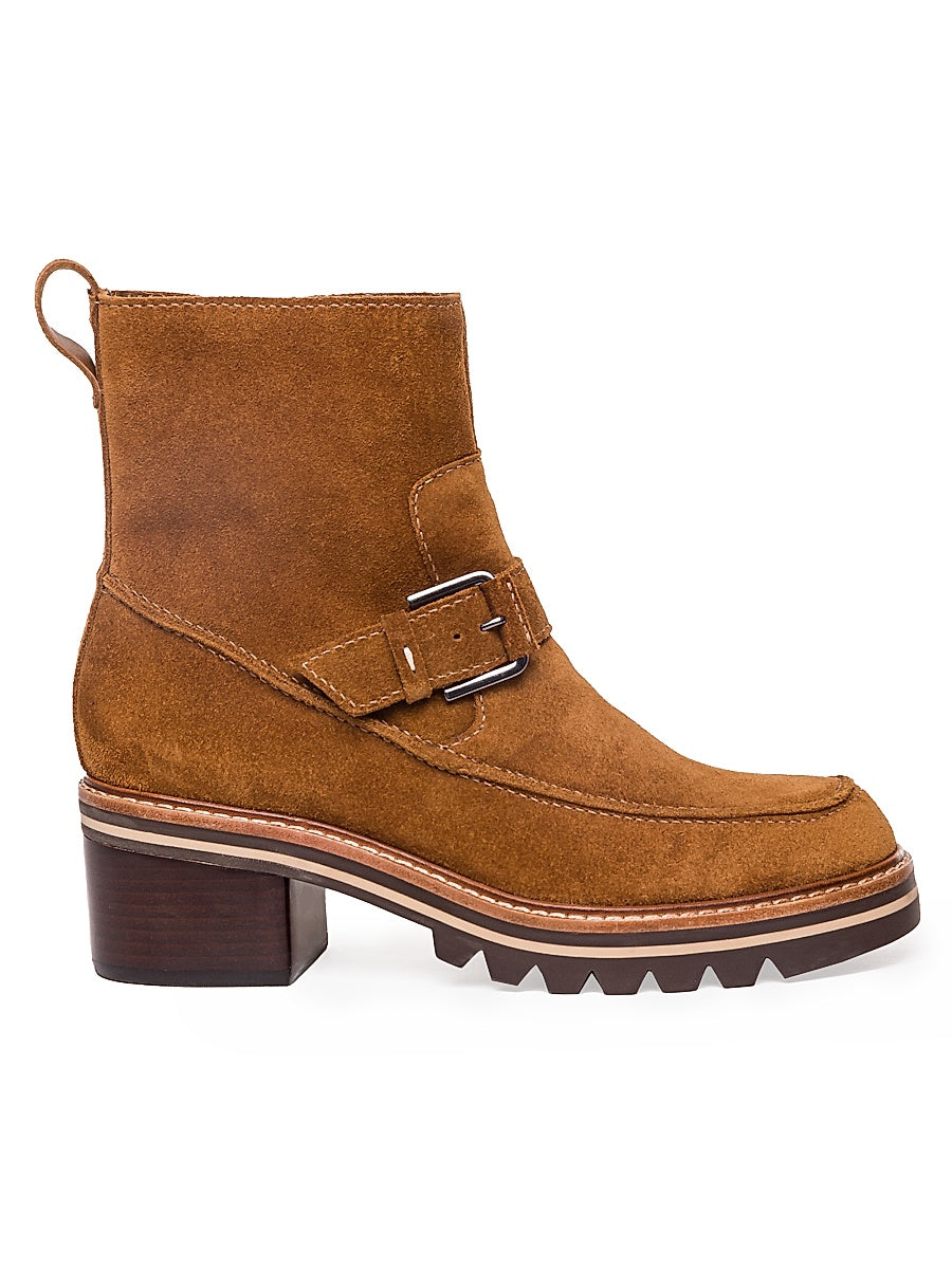 Sonja Suede Buckle Bootie