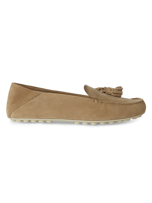Dot Sole Leather Moccasin Loafers