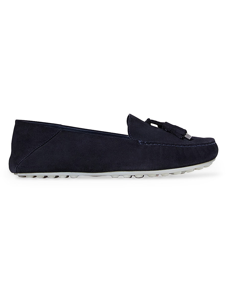Dot Sole Leather Moccasin Loafers