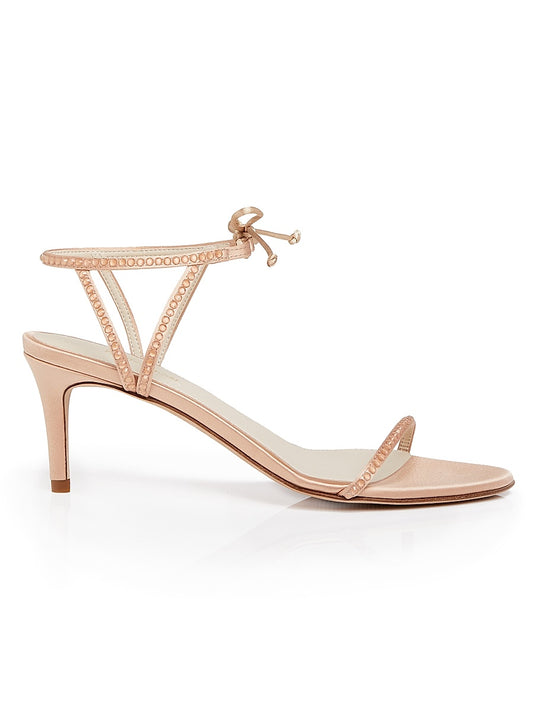Clover 75MM Sustainable Silk Crystal-Embellished Sandals