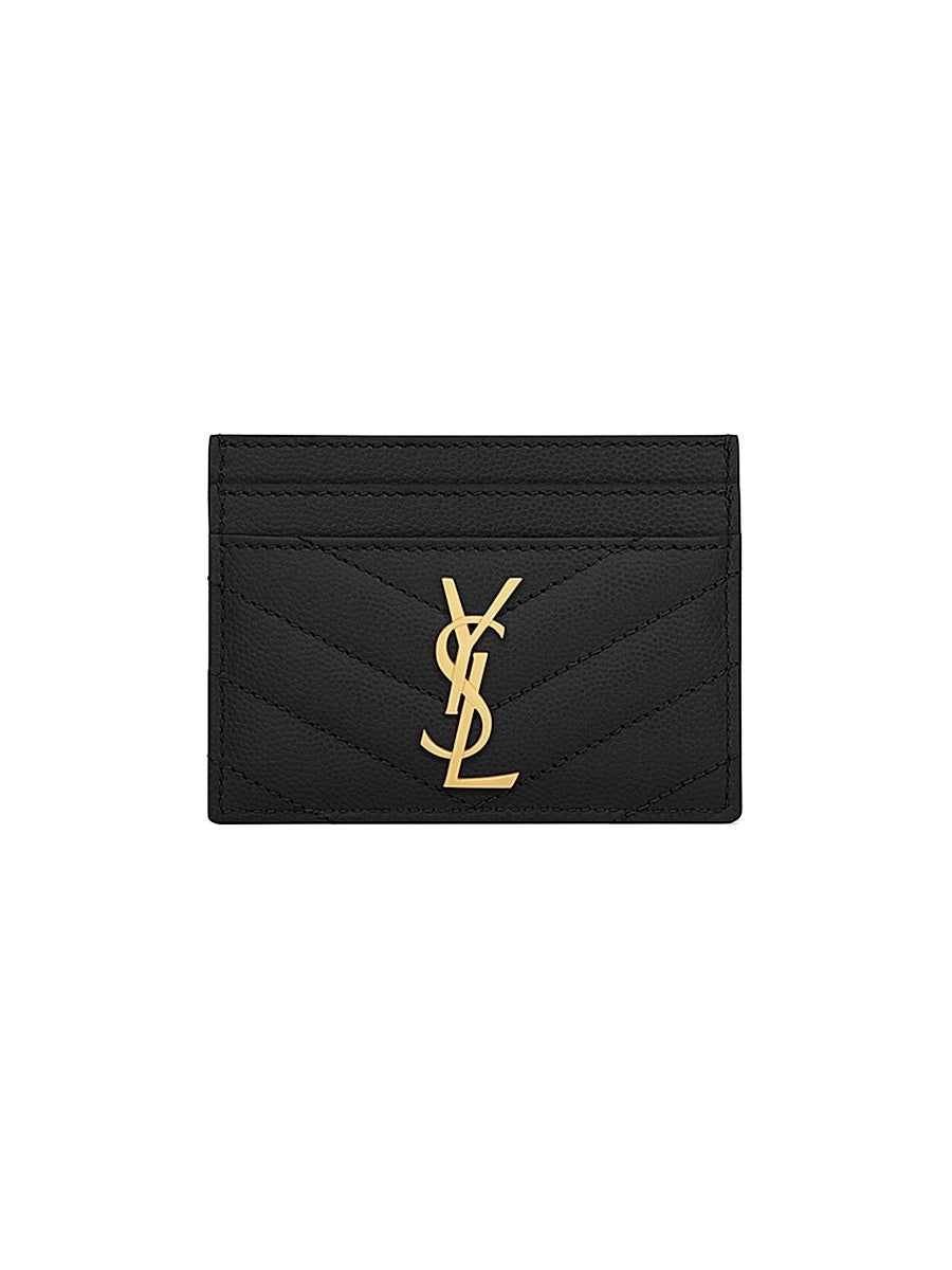 Cassandre Matelasse Card Case in Grain De Poudre Embossed Leather