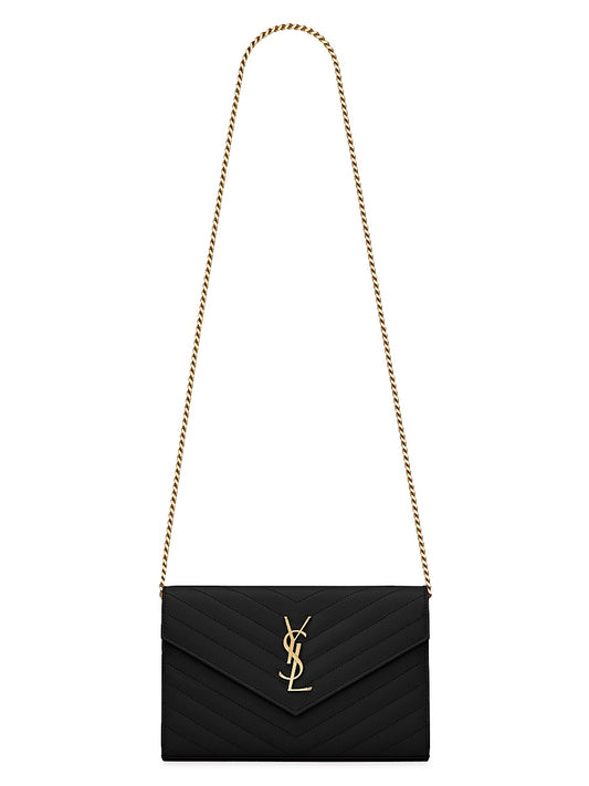 Classic Cassandre Chain Wallet in Grain De Poudre Leather