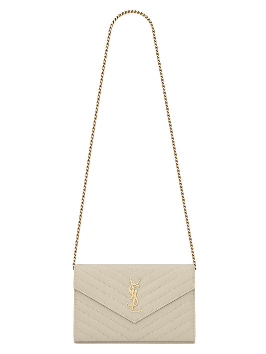 Classic Cassandre Chain Wallet in Grain De Poudre Leather