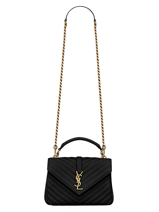 College Medium Shoulder Bag in Quilted Leather