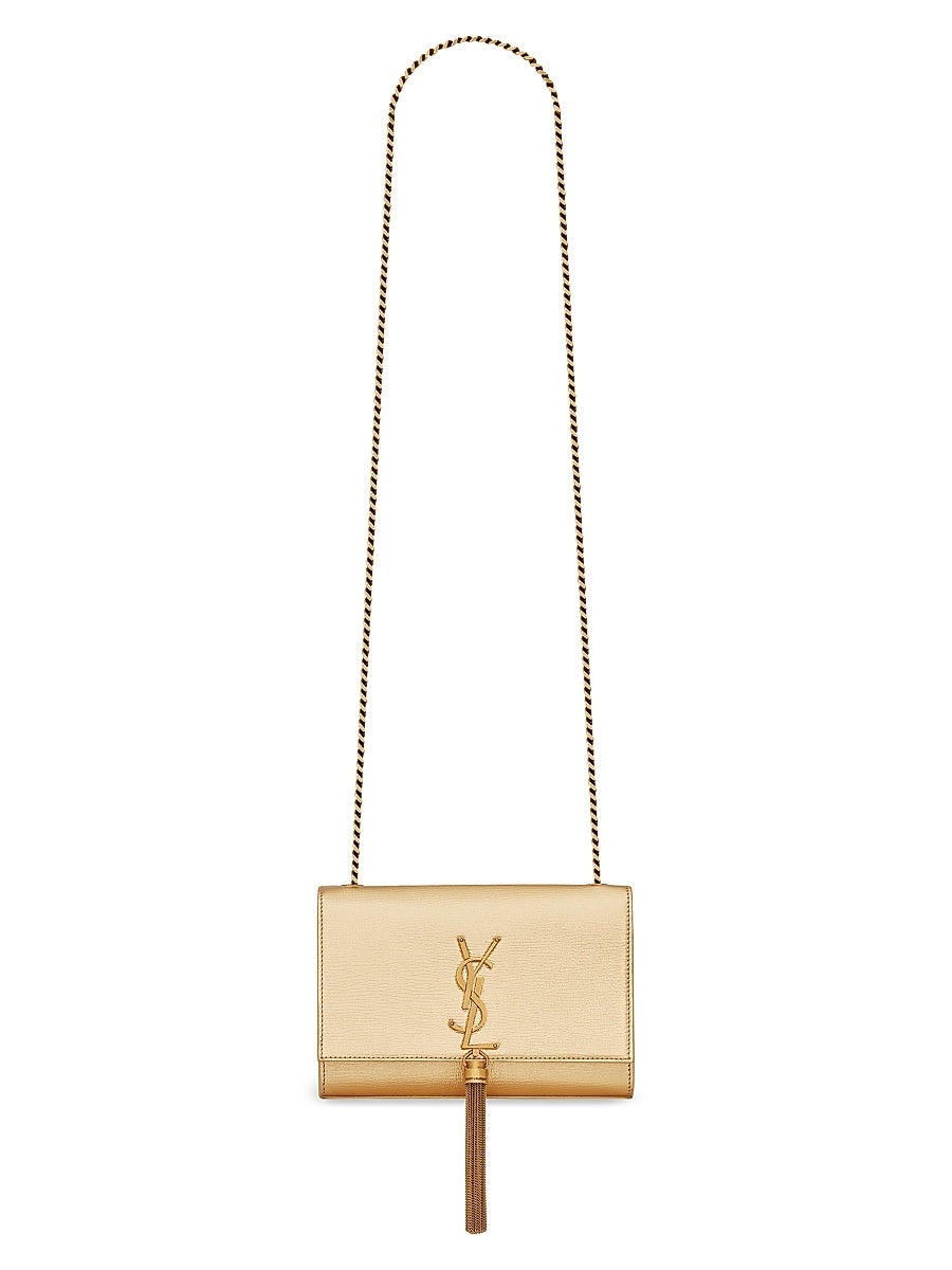Kate Metallic Leather Shoulder Bag