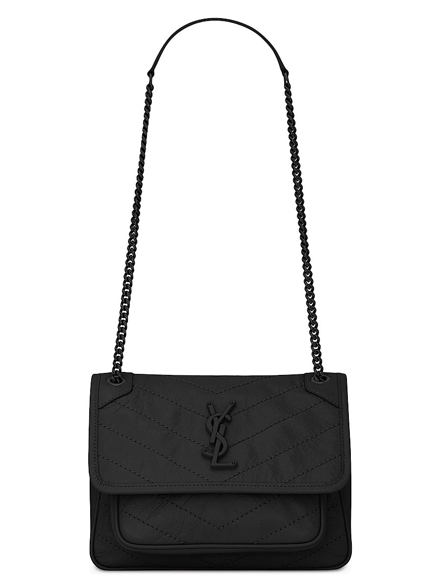 Niki Baby Shoulder Bag in Vintage Leather