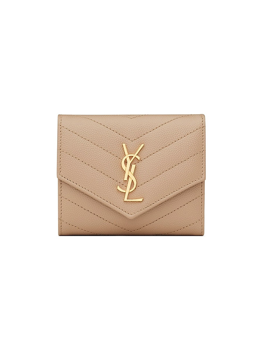 Cassandre Matelassé Multi-Fold Wallet in Leather