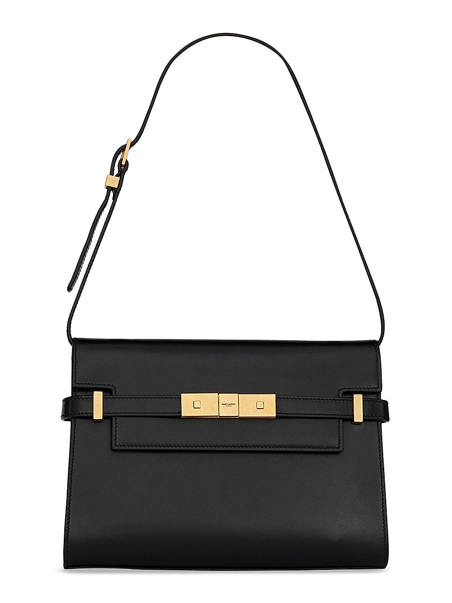 Manhattan Small Shoulder Bag in Box Leather