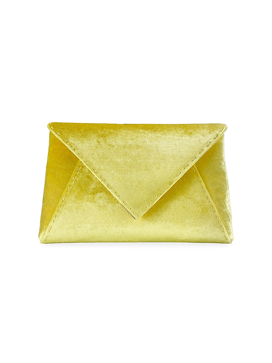 Lee Pouchet Small Crushed Velvet with Gold Hardware