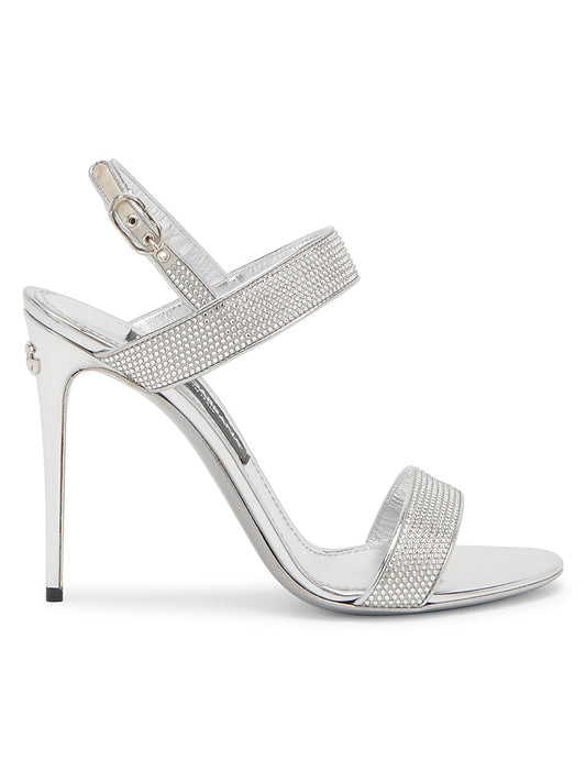 105MM Crystal Stiletto Sandals