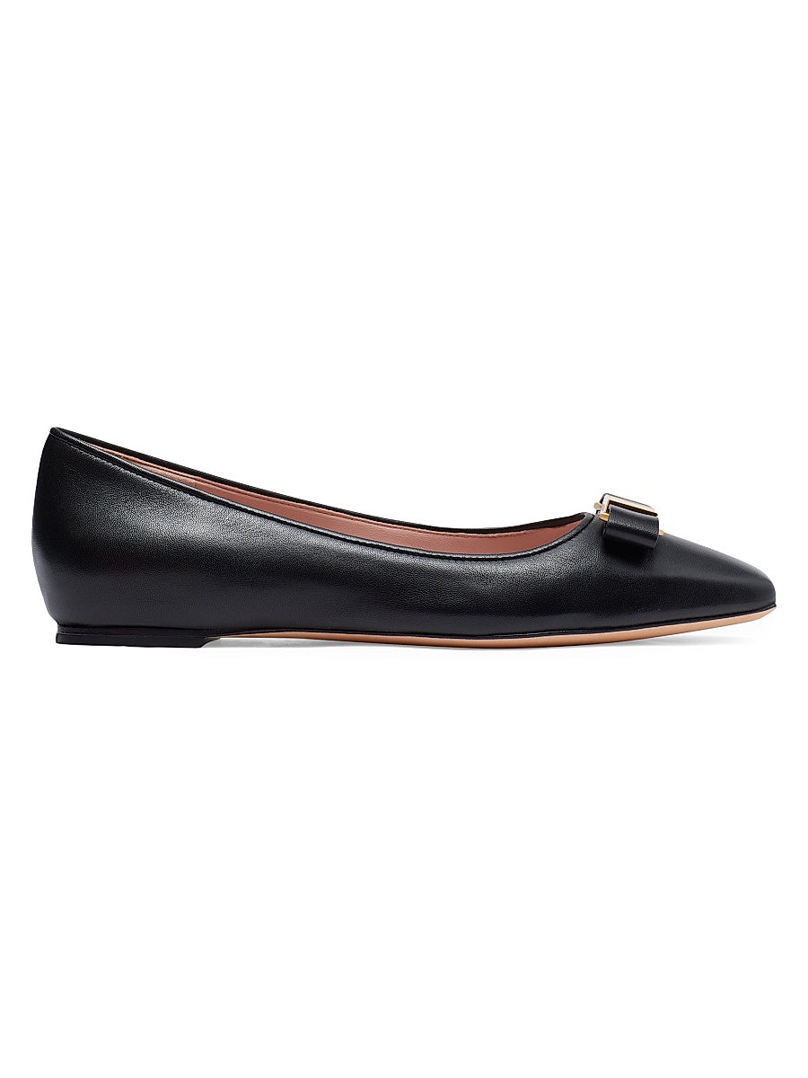 Bowdie Leather Ballet Flats