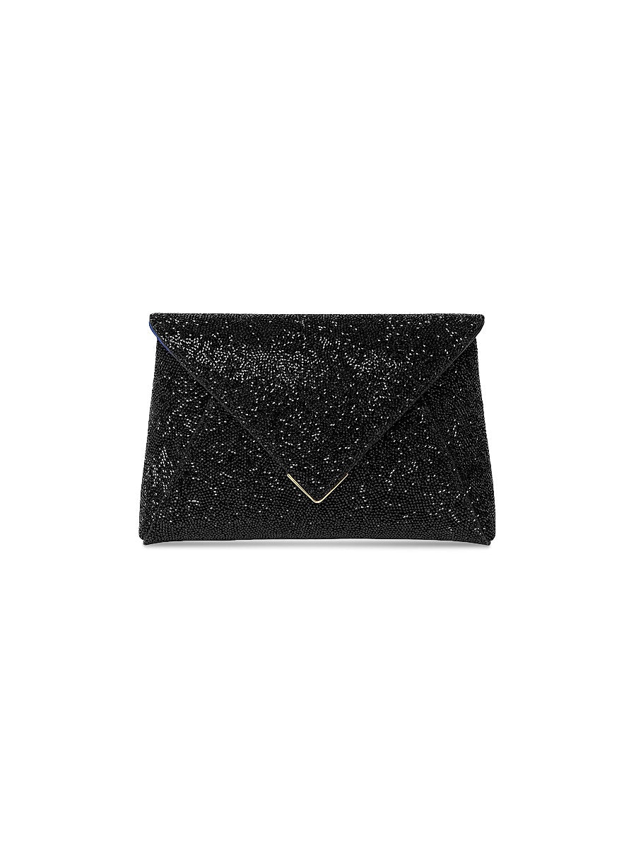 Lee Pouchet Small Swarovski Rock Crystal with Gold Hardware