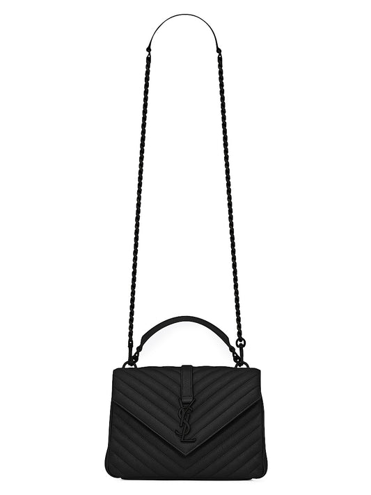 College Medium Chain Bag in Quilted Leather