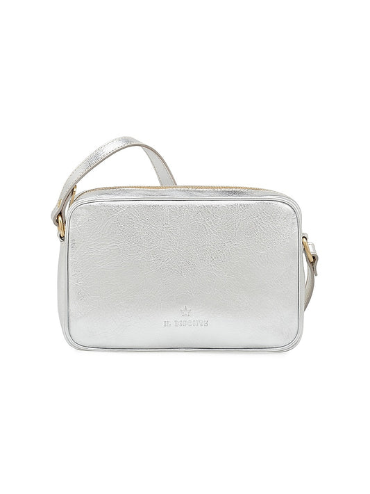 Classic Oliveta Metallic Leather Crossbody Bag