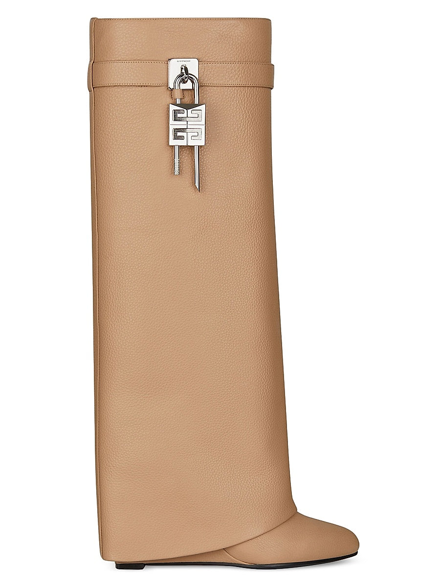 Shark Lock Pant Boots in Grained Leather